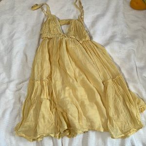 Free people pastel yellow dress